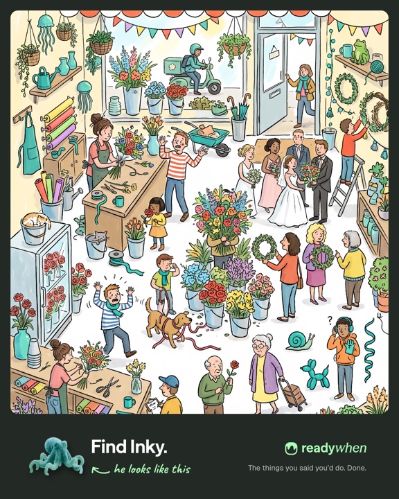Find Inky: a florist
