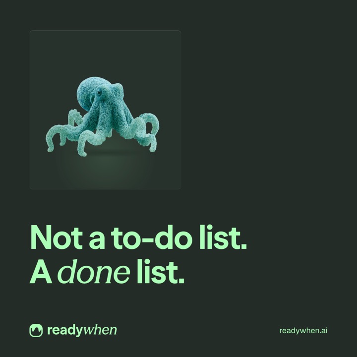 Inky ad: not a to-do list, a done list