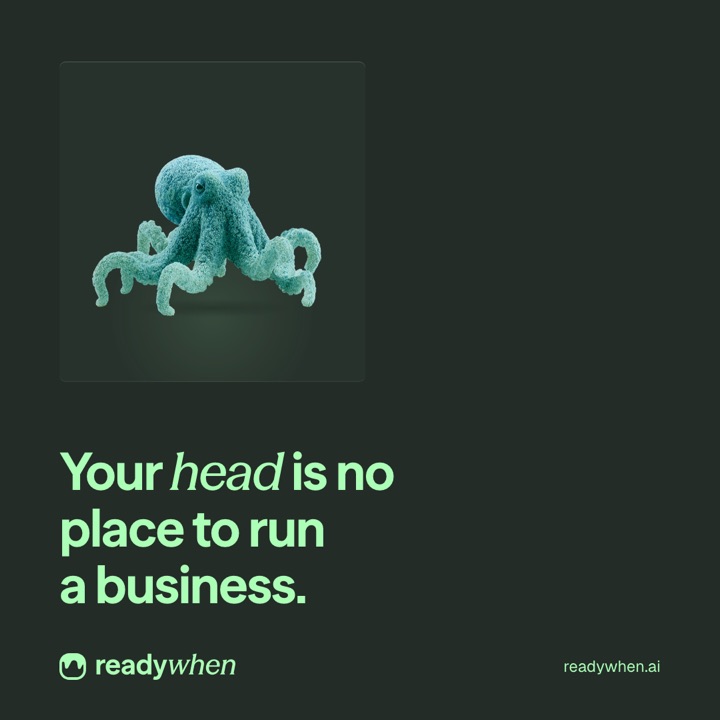 Inky ad: your head is no place to run a business
