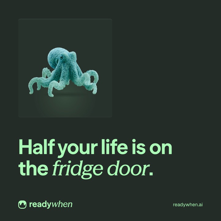 Inky ad: half your life is on the fridge door